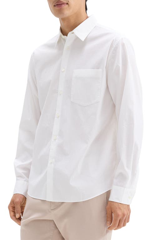 Theory Weekend Solid Cotton Button-up Shirt In White
