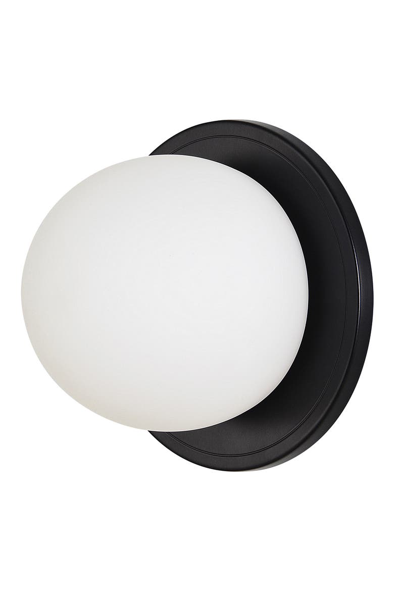 Round Wall Sconces, Main, color, SYBIL MATTE BLACK
