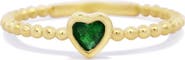 The Lovery Fine Jewelry Emerald Bezel Heart Ring