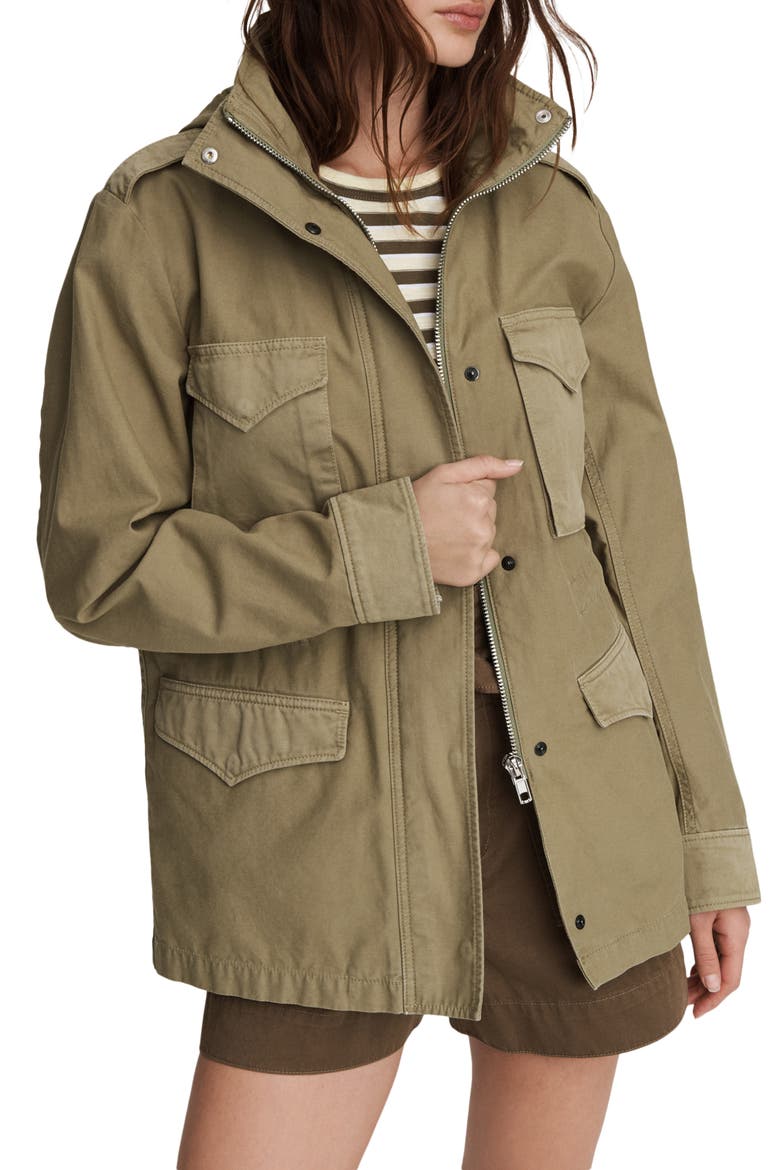 Women's Field M65 Hooded Jacket, Main, color, GRNMOSS