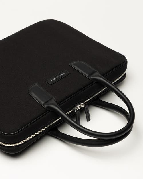 Want Les Essentiels De La Vie Want Les Essentiels Lesage Organic Cotton Canvas Computer Bag In Black