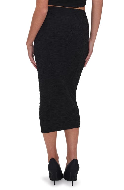 Good American Wide Scrunchie Midi Skirt In Black001