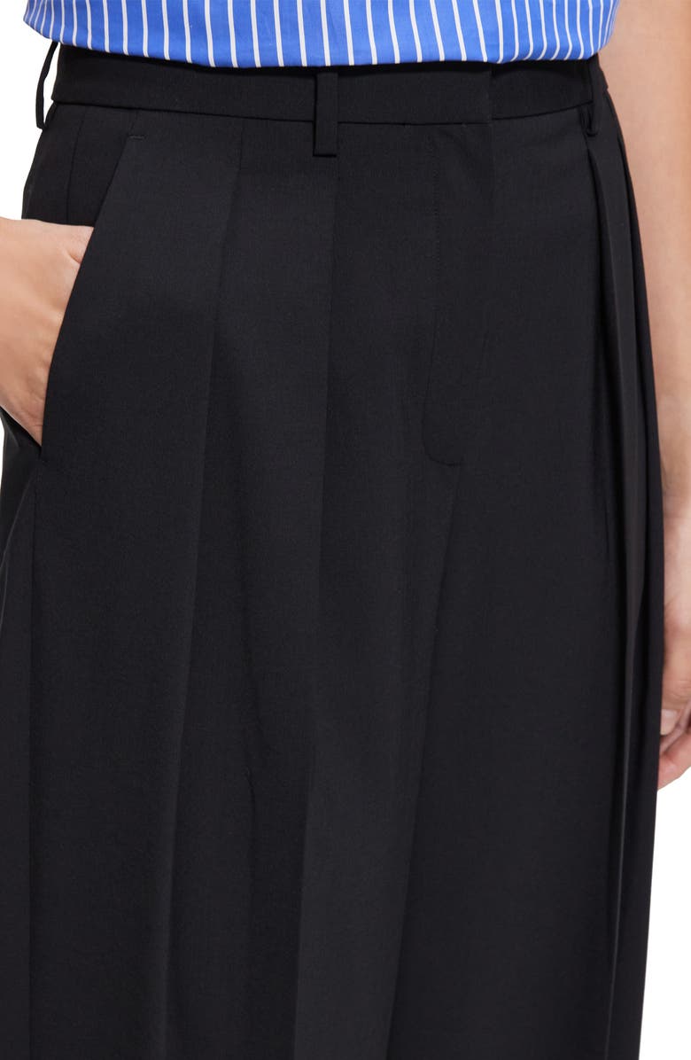 Theory New T Double Pleated Stretch Wool Pants, Alternate, color, 