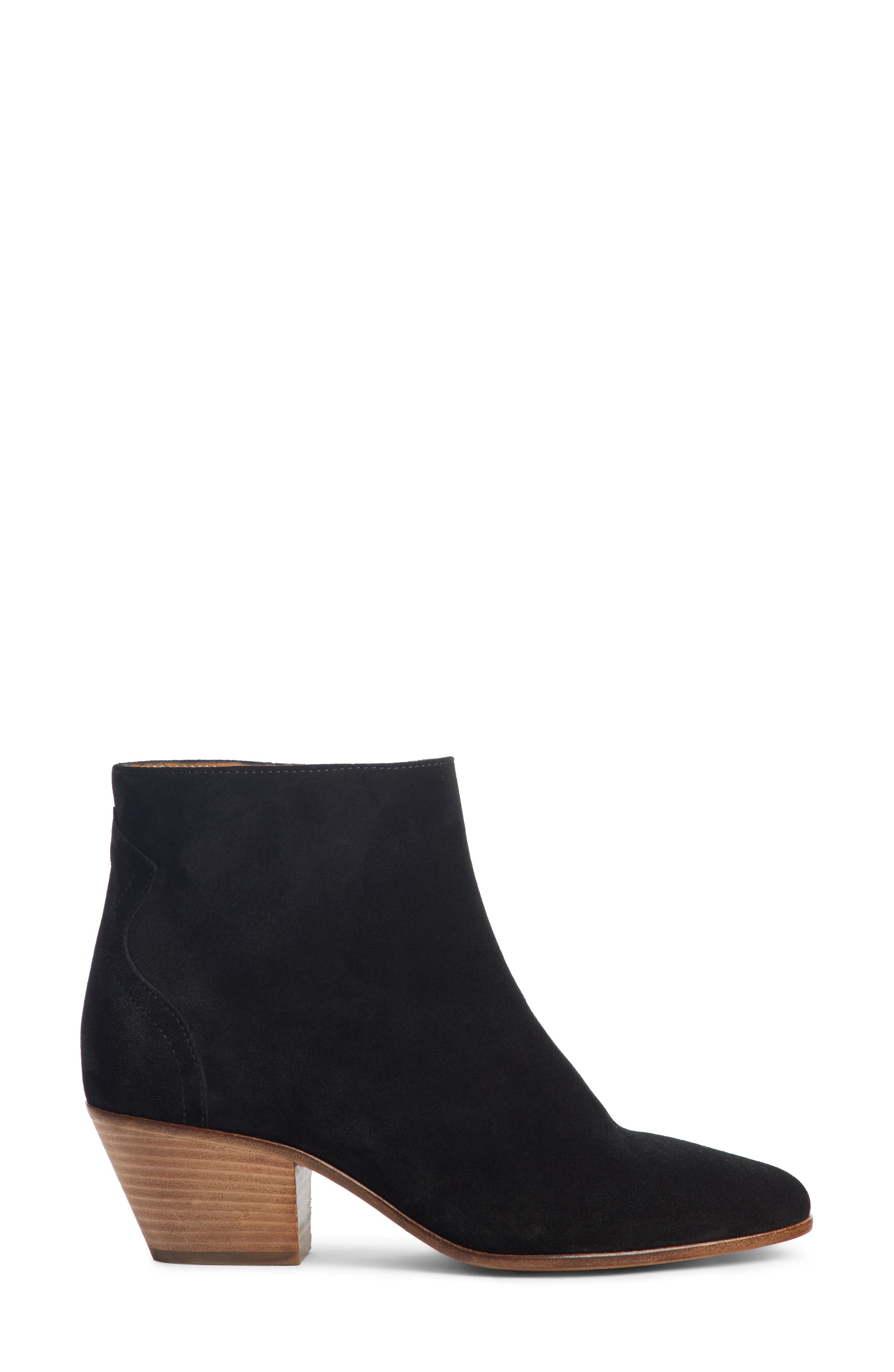 Dacken Stacked Heel Bootie, Alternate, color, BLACK