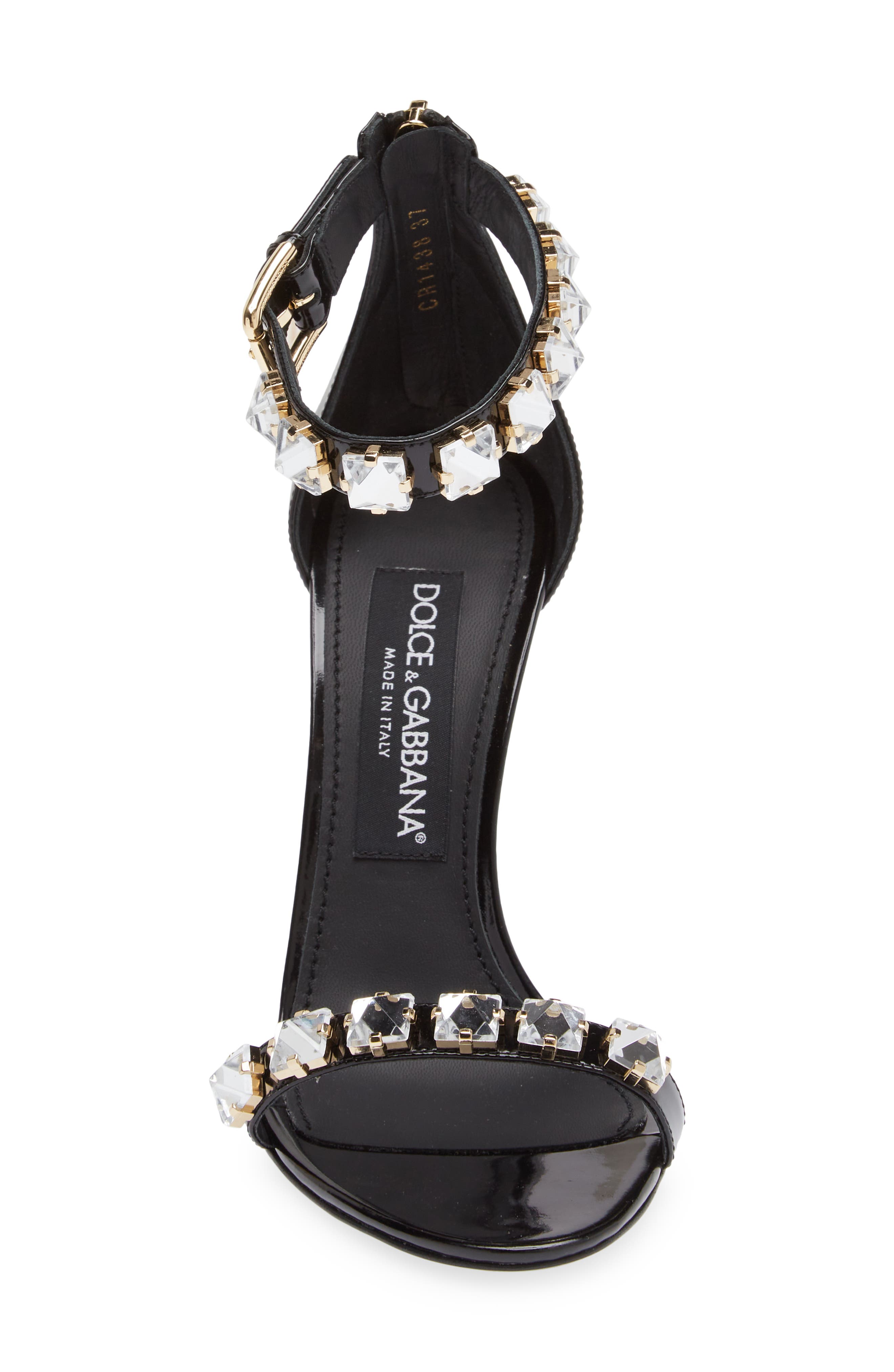 Dolce&Gabbana Strappy Crystal Embellished Sandal, Alternate, color, 