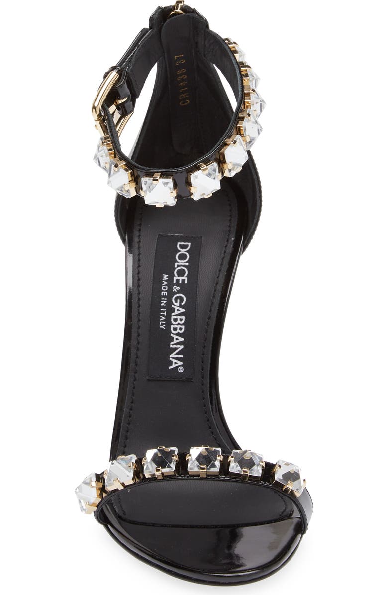 Dolce&Gabbana Strappy Crystal Embellished Sandal, Alternate, color,