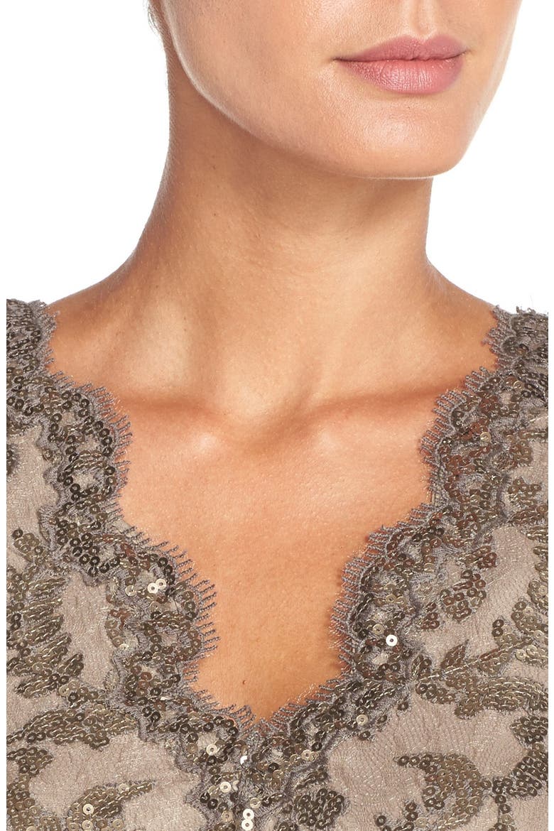 Sequin Lace Gown, Alternate, color, SMOKE PEARL