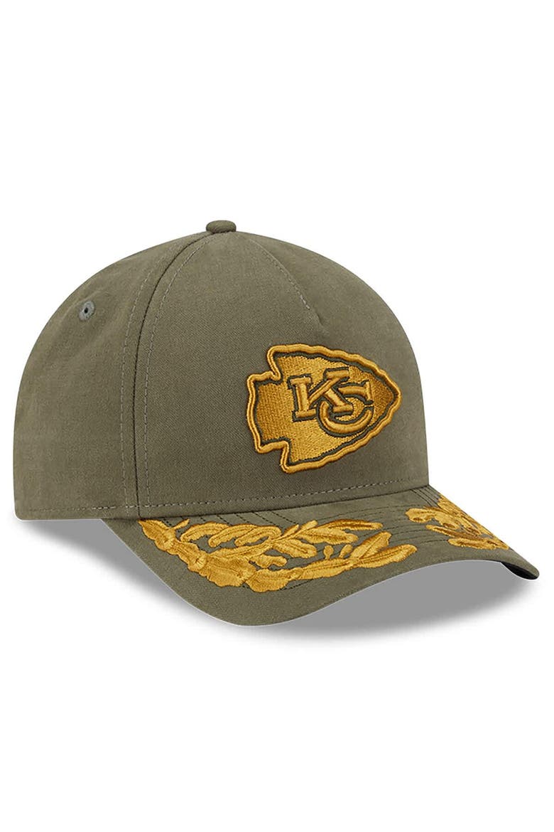 Men's New Era x Alpha Industries  Olive Kansas City Chiefs A-Frame 9FORTY Adjustable Hat, Alternate, color, Olive