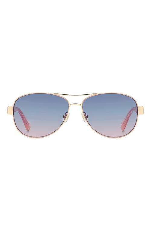Shop Kate Spade New York Dalia 58mm Gradient Pilot Sunglasses