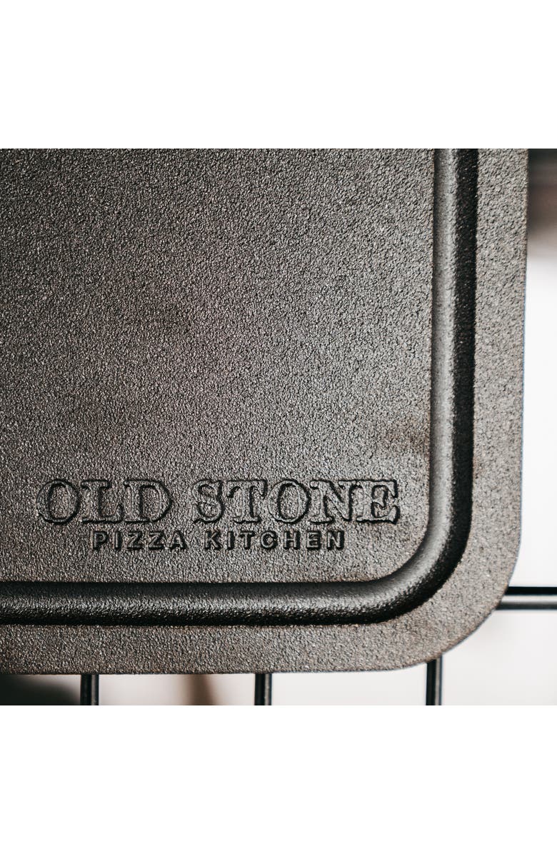 Old Stone Pizza Steel w/ Moat, 14x14-Inch, 1/4", Alternate, color, Black