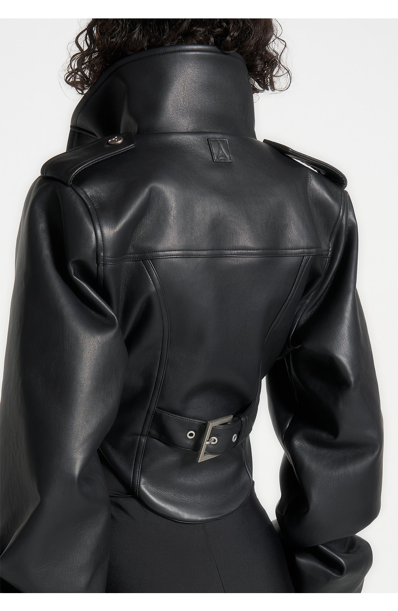 Manière De Voir Solange Tacked Sleeve Corset Jacket, Alternate, color, Black