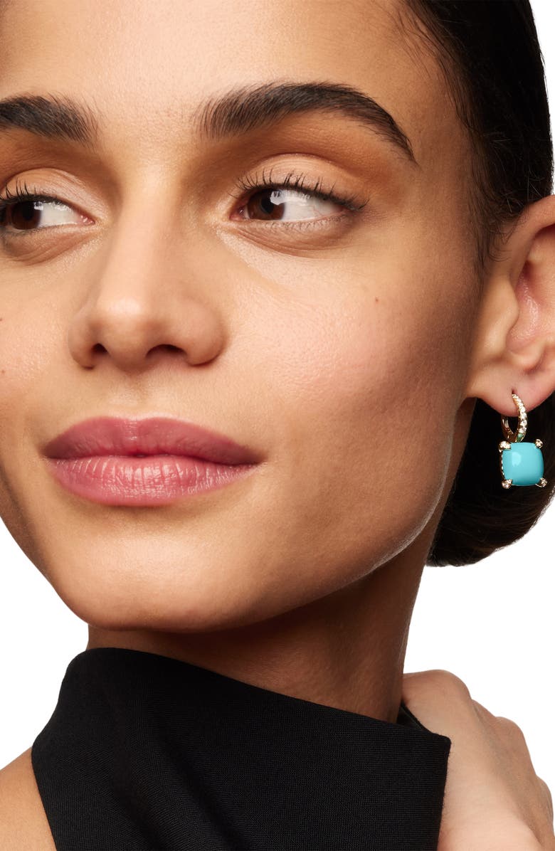 David Yurman Chatelaine<sup>®</sup> Huggie Hoop Drop Earrings, Alternate, color, 