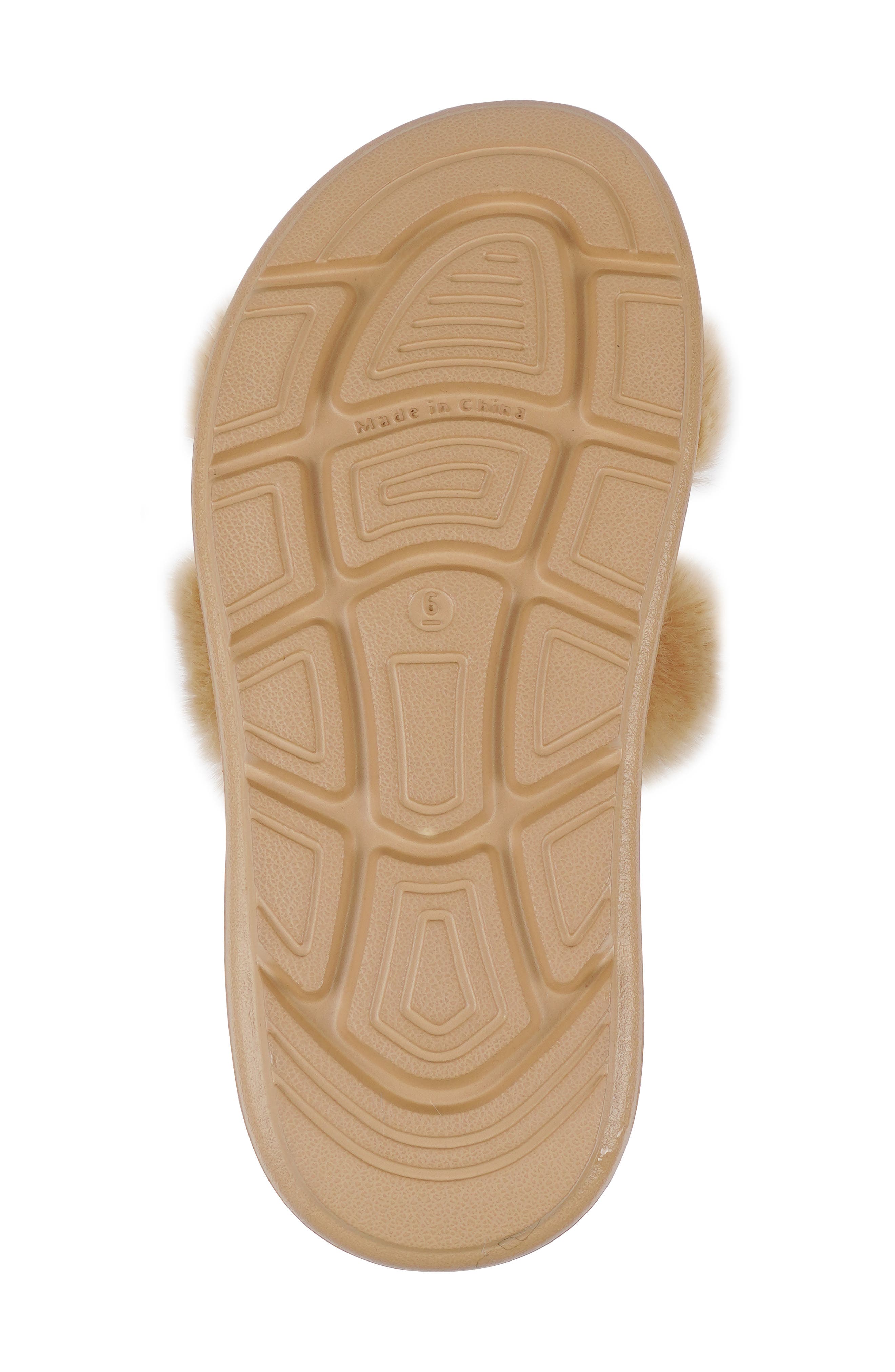 Fab Faux Fur Platform Sandal, Alternate, color, NATURAL