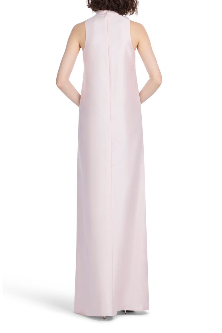 Floral Detail Sleeveless Taffeta Gown, Alternate, color, BLUSH