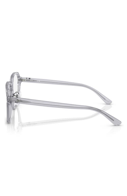 Ray Ban Ray-ban 54mm Irregular Optical Glasses In Transparent Grey