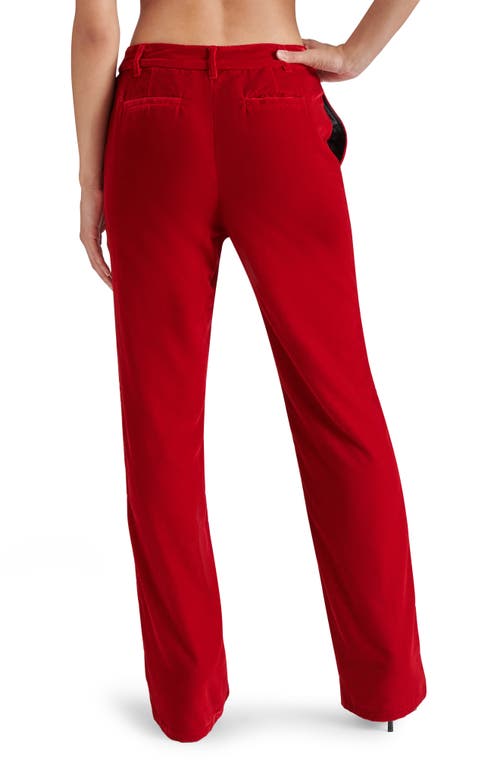 Shop Steve Madden Mercer Velvet Straight Leg Pants