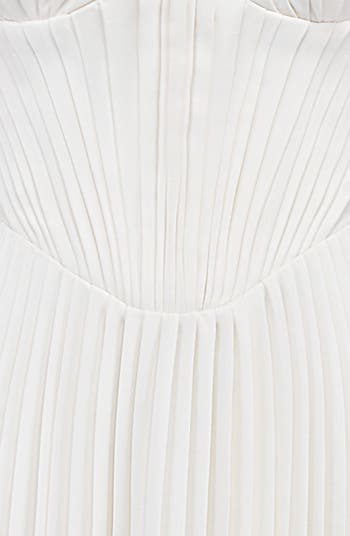 Amorata Strapless Pleated Georgette Cocktail Dress