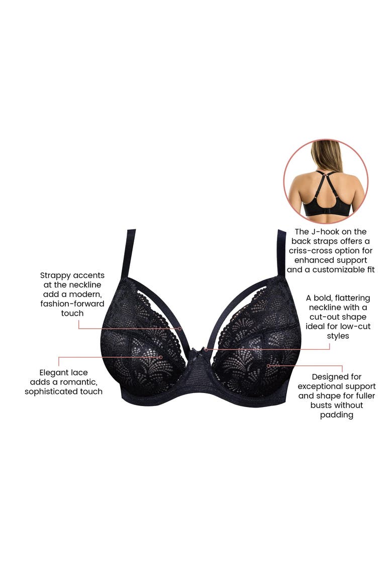 Olivia Lace Unlined Bra, Alternate, color, Black