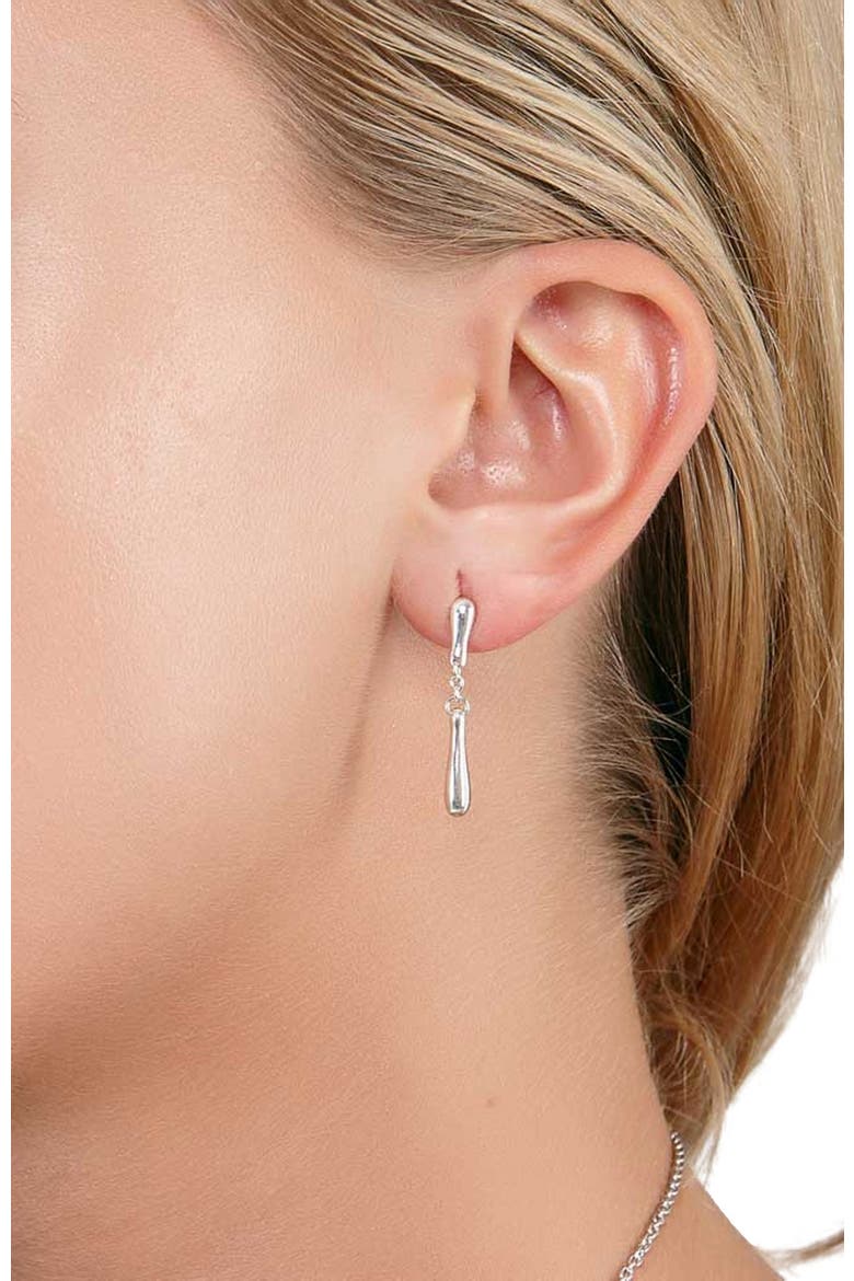 Falling Drop Earrings, Alternate, color, Sterling Silver