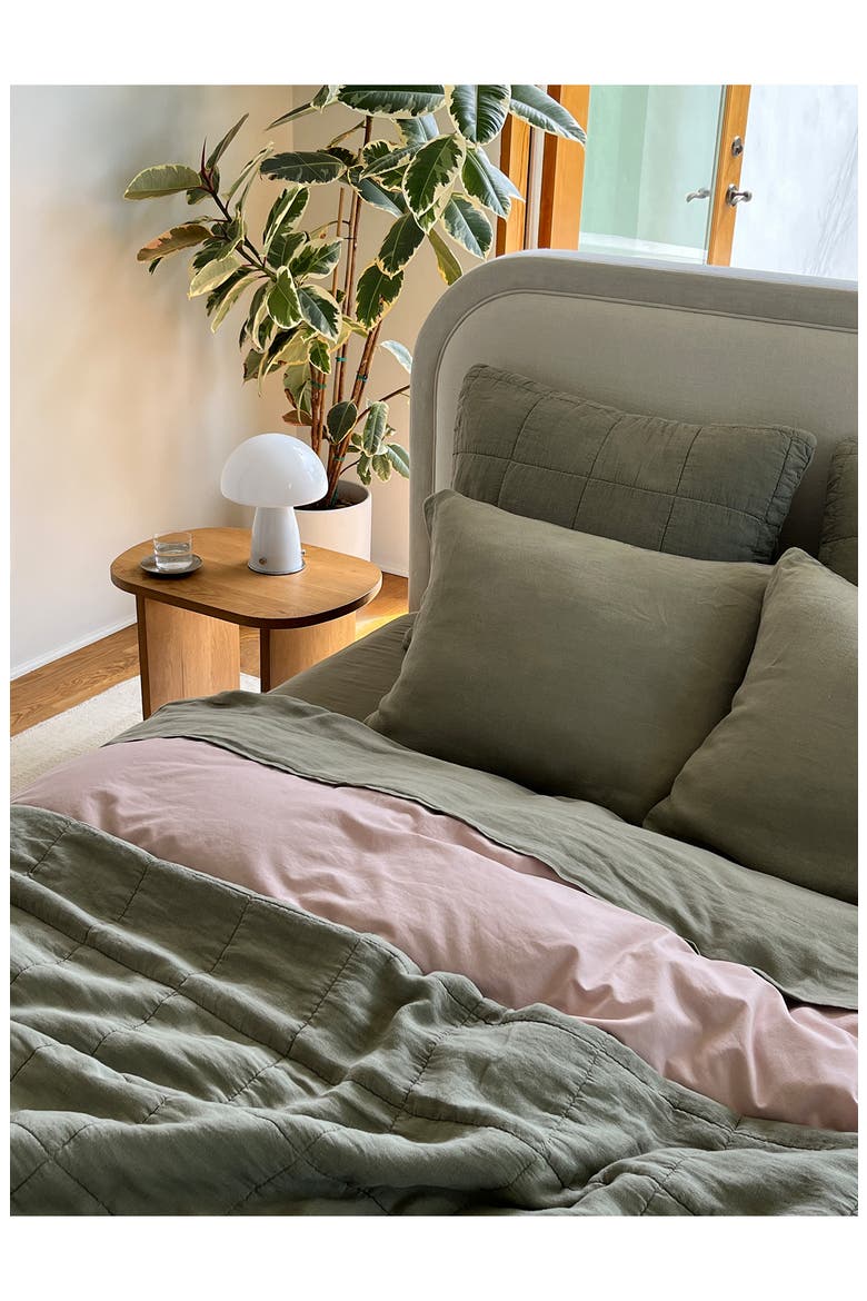 Linen Sheet Set, Alternate, color, MOSS