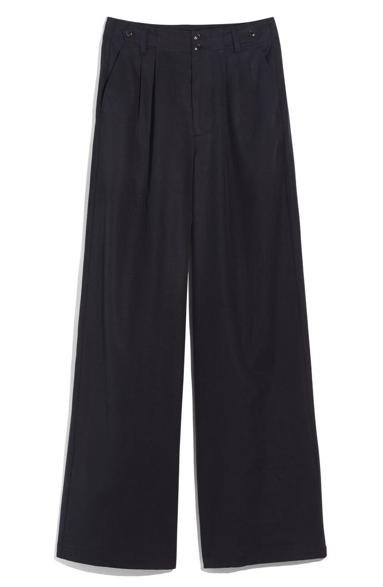 Madewell Harlow Wide Leg Pants, Main, color, True Black