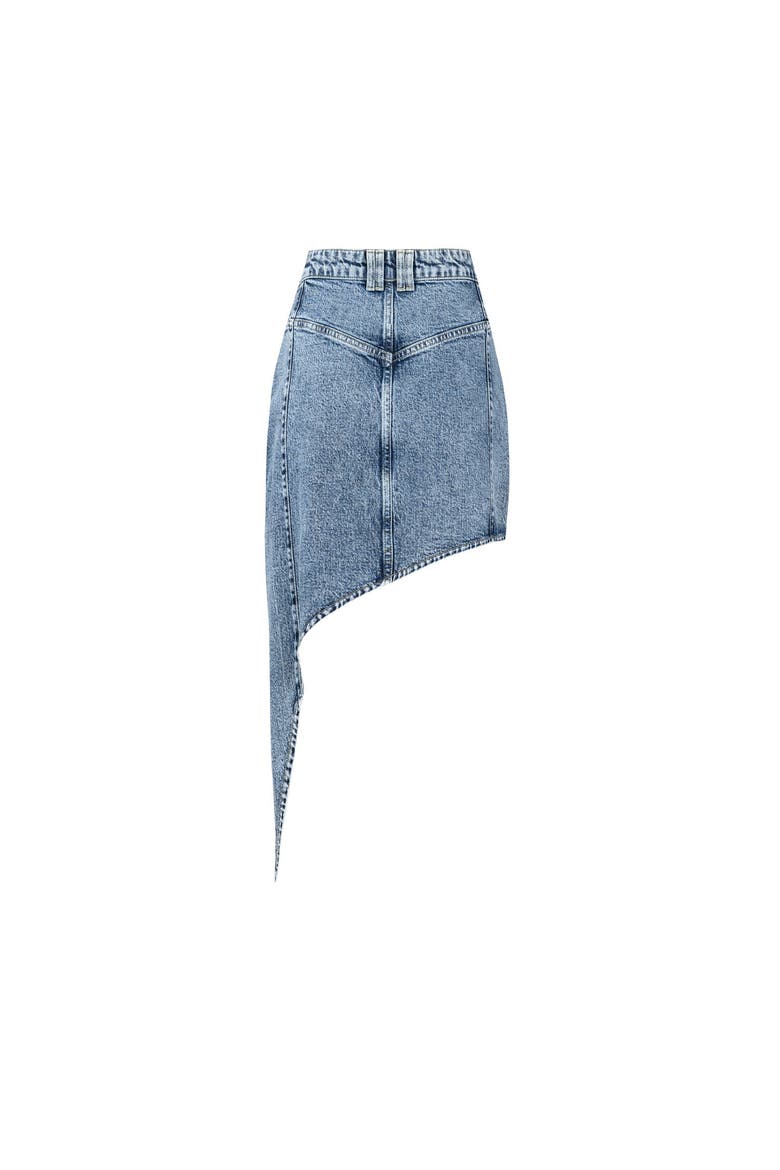 Free Heaven Cut Out Denim Skirt, Alternate, color, blue