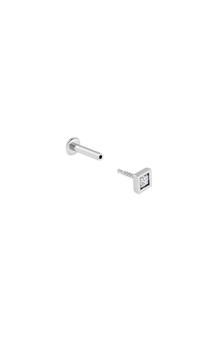 Seed2Stone Edgy Flat Back Stud, Alternate, color, White Gold