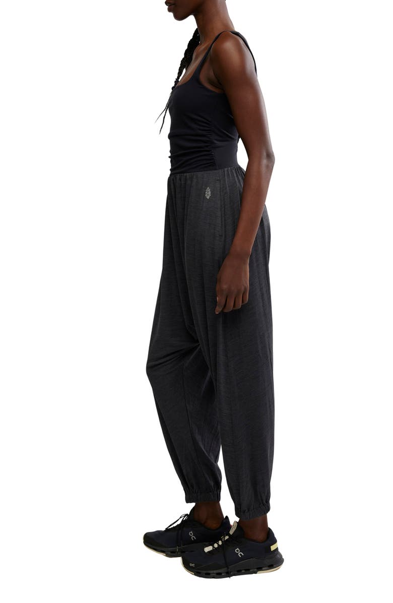 Free People Shiny Happy Tank Jumpsuit, Alternate, color, Black