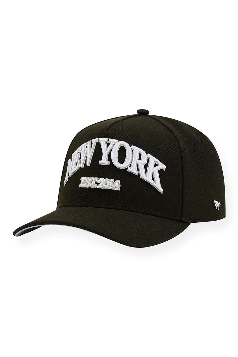 Planes New York A-Frame Snapback Baseball Cap, Alternate, color, BLACK