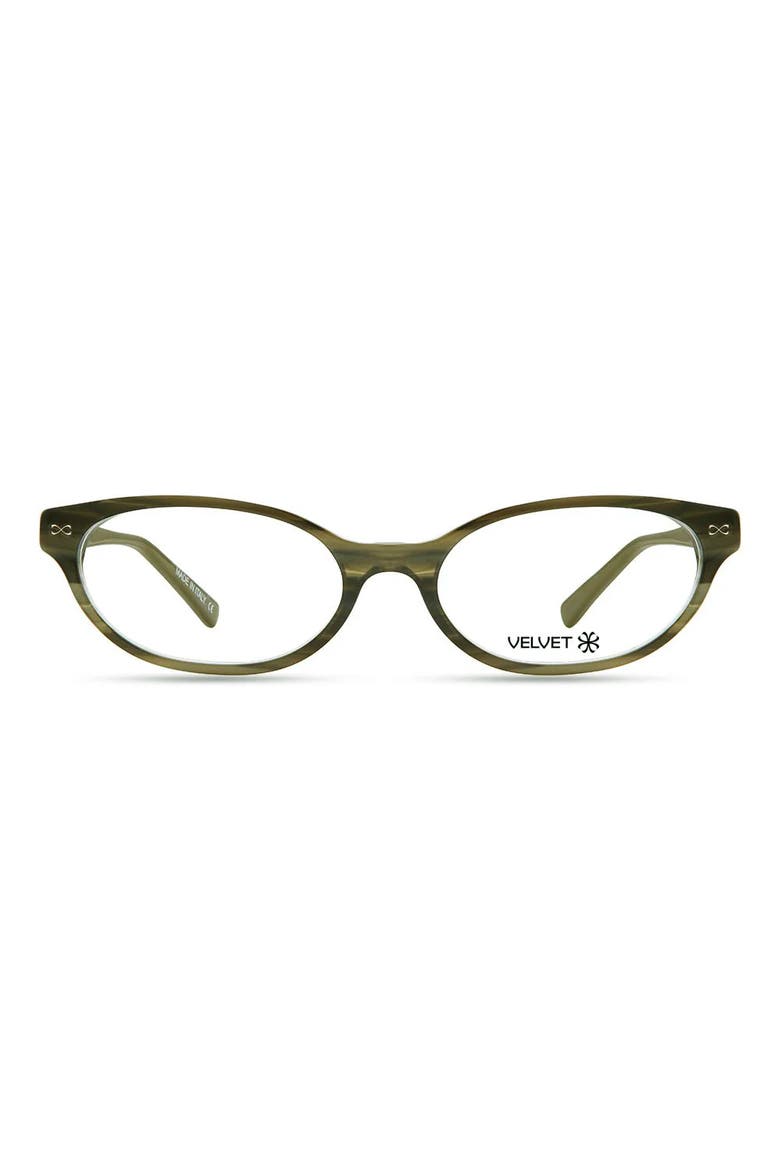 Kat 52mm Cat Eye Optical Glasses, Main, color, Olive Green
