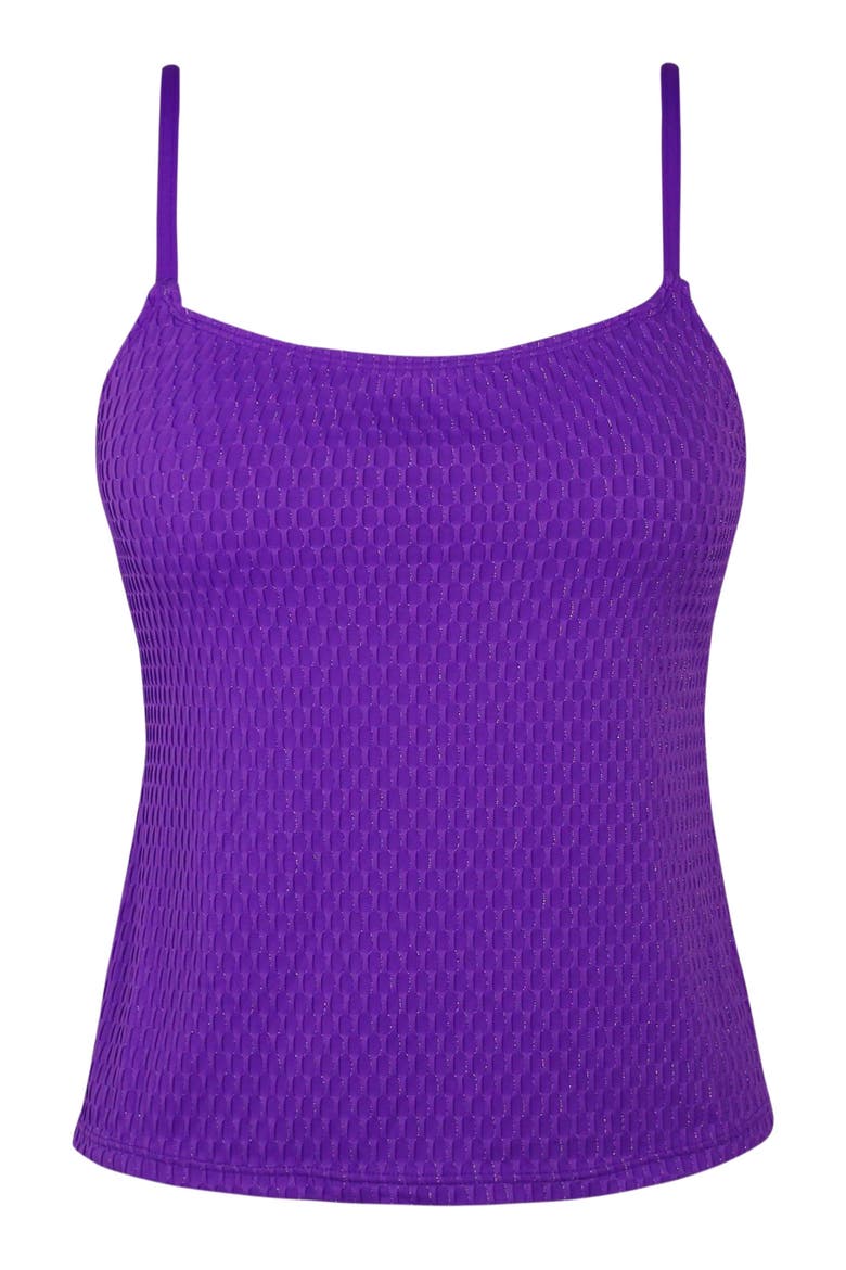 Coralie Tankini Swimsuit Top - DD Cup, Alternate, color, PURPLE GEM LUREX