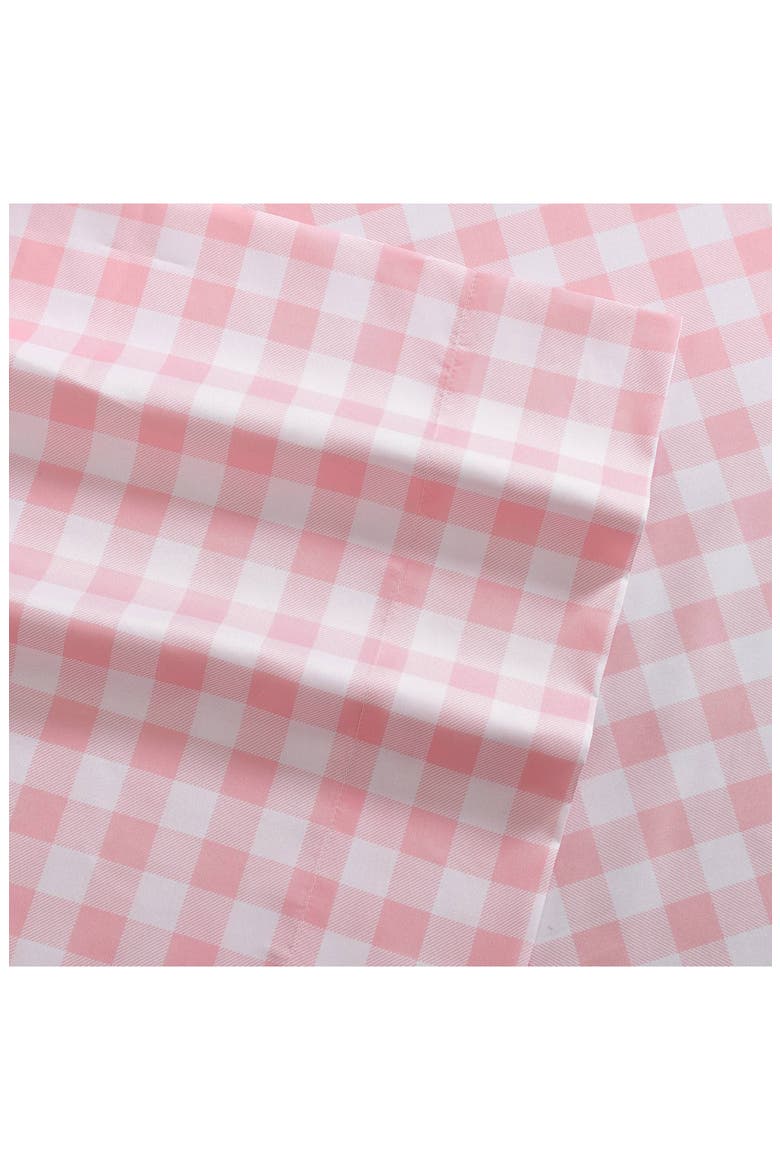 Poppy Plaid Microfiber Sheet Set, Alternate, color, MEDIUM PINK