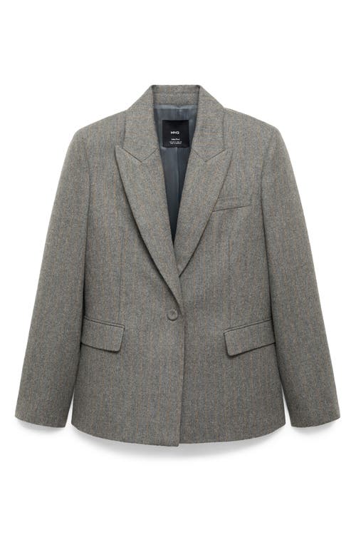 Mango Suit Jacket In Gray