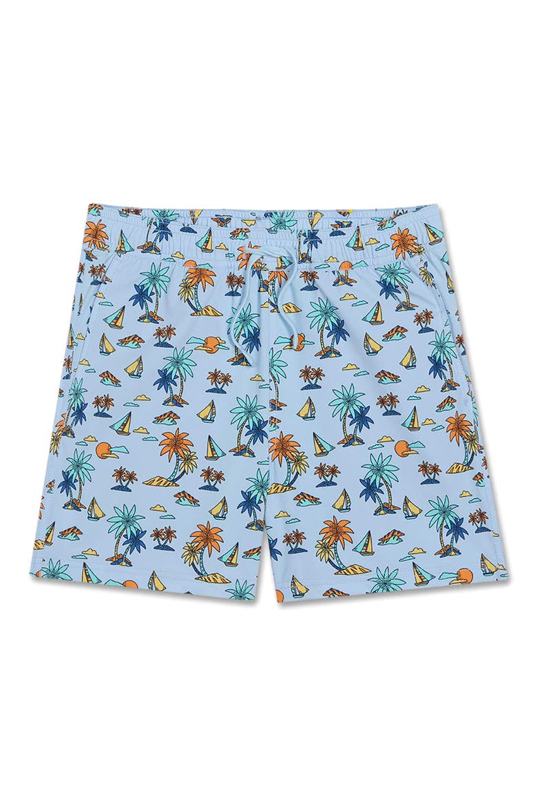 Kids' Bungalow Swim Trunks, Main, color, BLUE SANDY BEACH