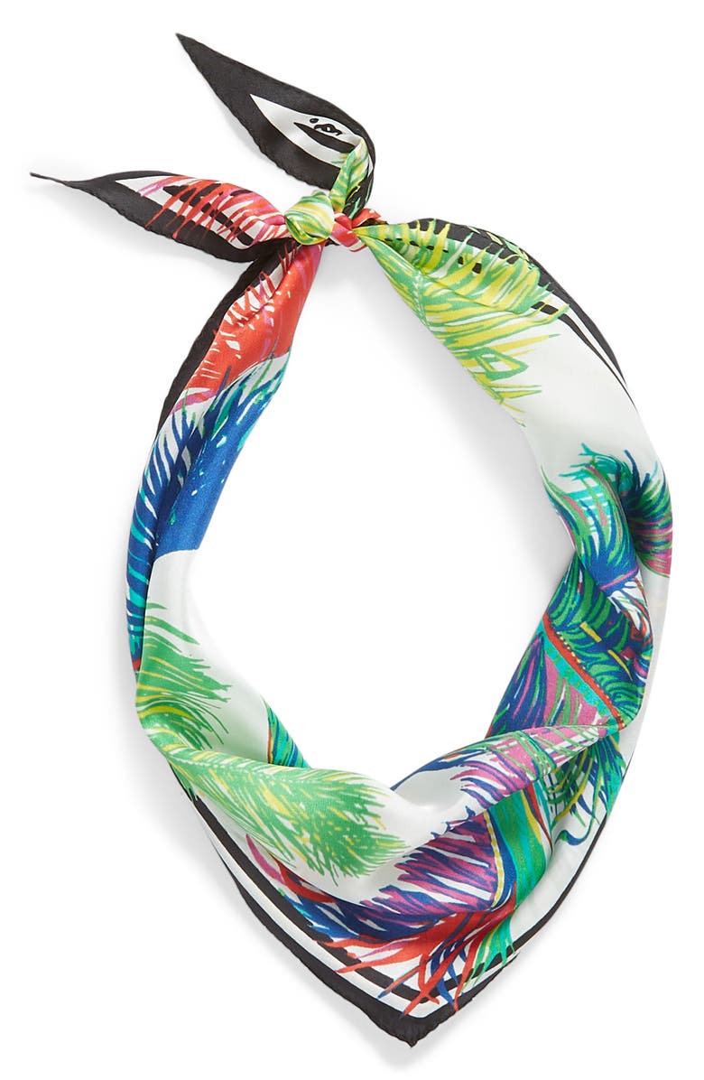 Echo Tasman Palms Diamond Cut Silk Scarf, Alternate, color, 