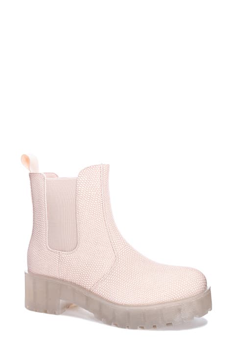 Light pink chelsea boots hotsell