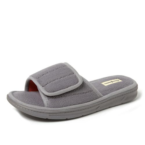 Dearfoams Collin Terry Adjustable Shower Slide Slipper In Medium Grey