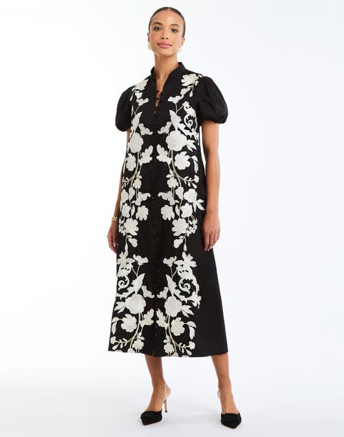 Mestiza New York Elliana Barong Midi Dress In Black