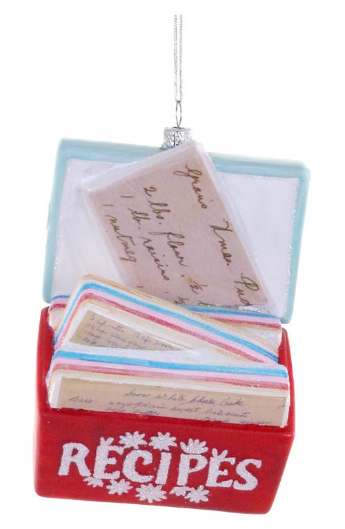 Cody Foster & Co. Favorite Recipes Glass Ornament in Multi 