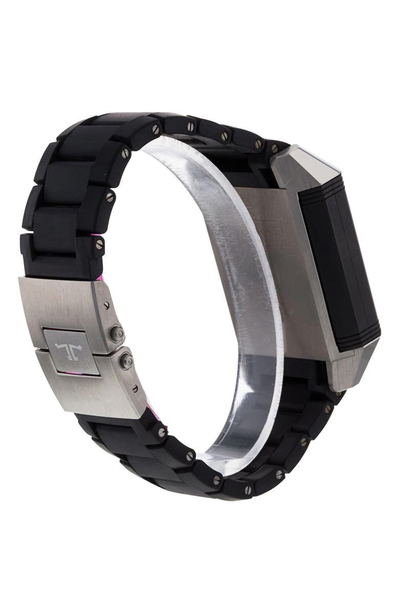 Watchfinder & Co. Jaeger-LeCoultre Preowned Reverso Squadra World Time Rubber Strap Chronograph Watch, 35mm, Alternate, color,