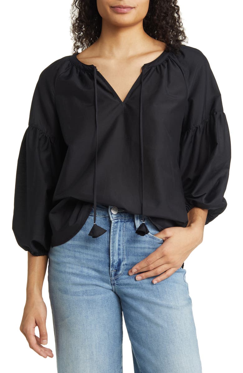 Tommy Bahama Agua Amara Cotton & Silk Blouse, Main, color, 