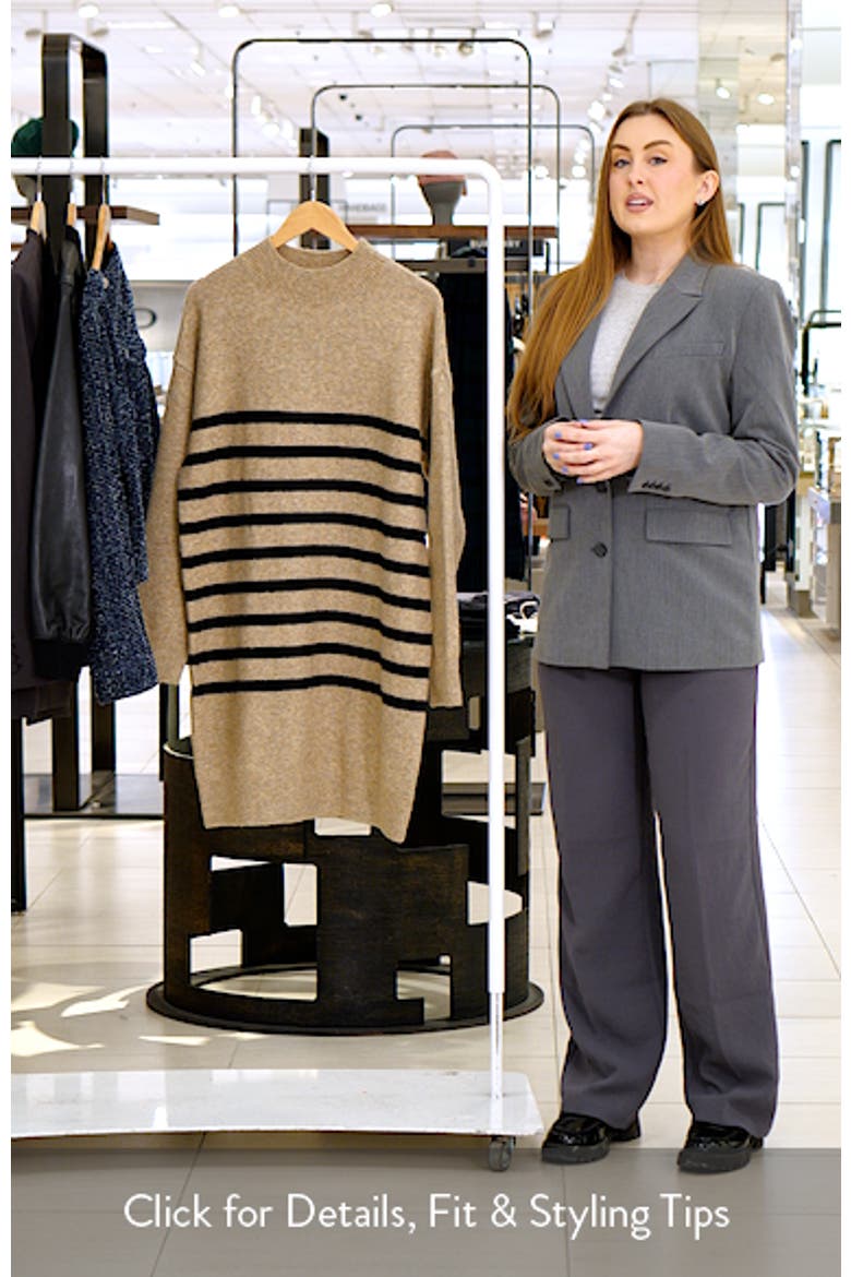 Stripe Long Sleeve Sweater Dress video