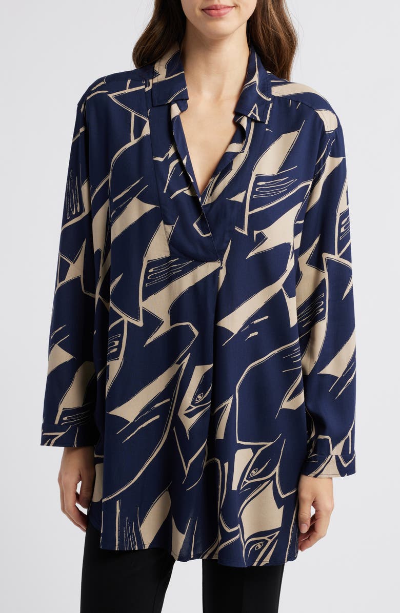 Masai Copenhagen Herdis Print Tunic Shirt, Main, color, 