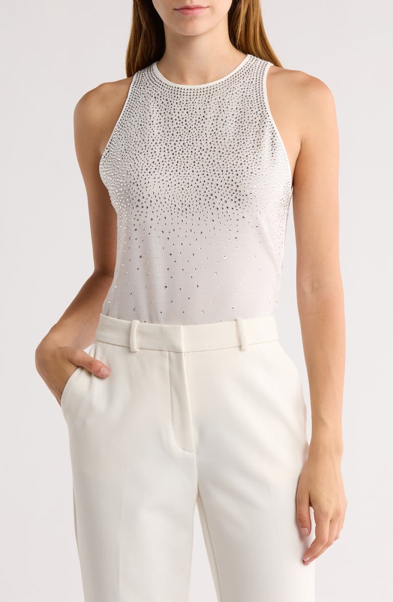 Alice + Olivia Pania Crystal Embellished Tank, Main, color,