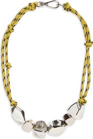 PLAN C Stone Cord Necklace