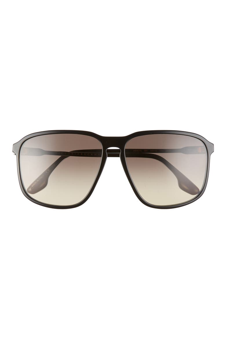 Guilloche 60mm Gradient Sunglasses, Main, color, BLACK/ GOLD