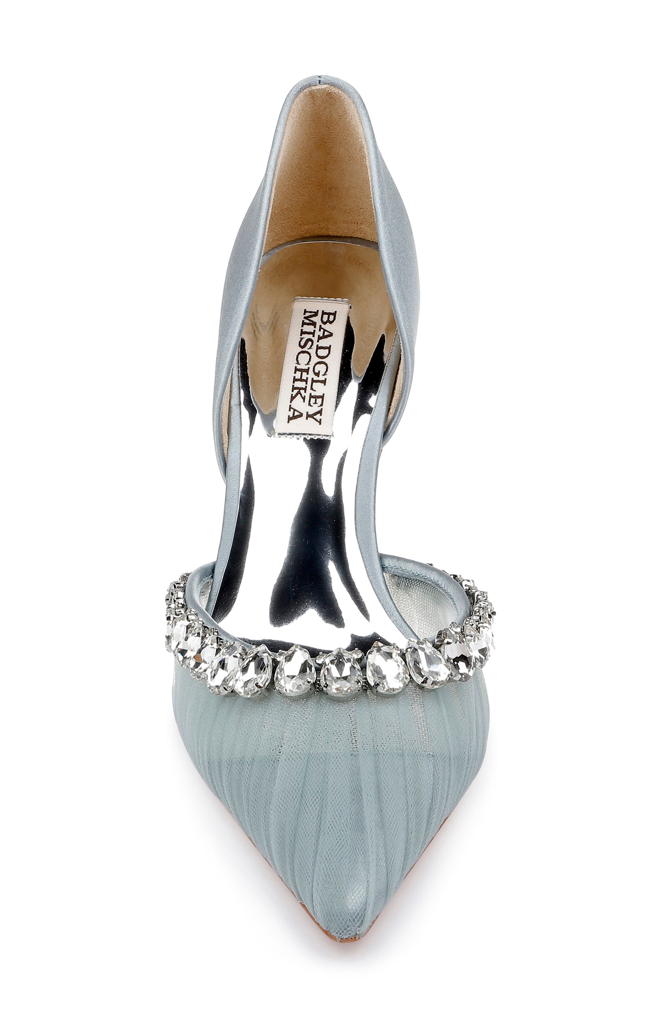 Décolleté Badgley Mischka Everley Donna | Raso E Chiffon Ornato, Nero, Tacco, Fodera In Pelle, 40.5 EU - 2
