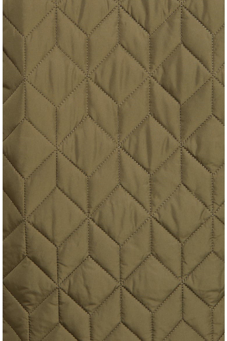 Isle Jacobsen Long Quilted Jacket, Alternate, color, ARMY