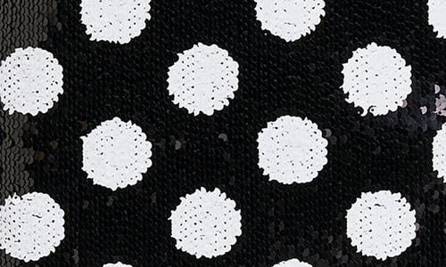 Wayf Betty Polka Dot Long Sleeve Sequin Minidress In Multi