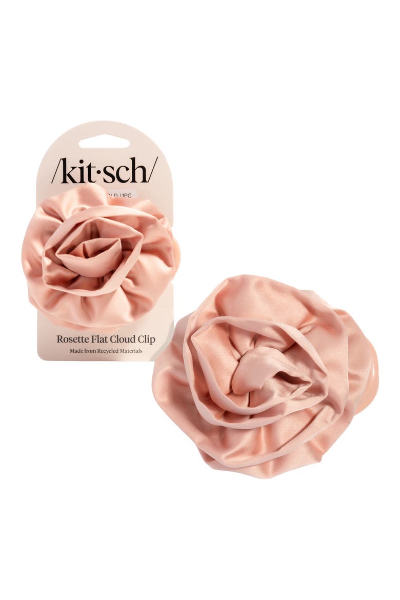 Rosette Cloud Hair Clip, Main, color, TERRACOTTA